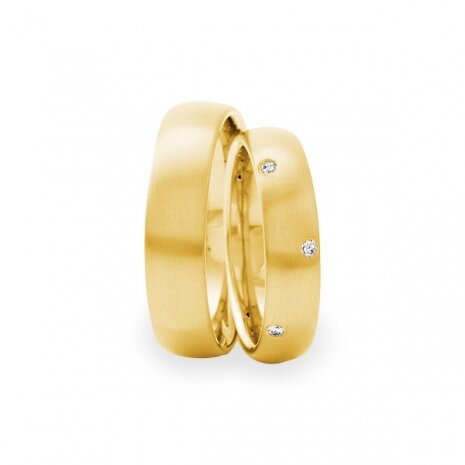 Trauringe - Gelbgold mit 8 Diamanten (0,13 ct.)