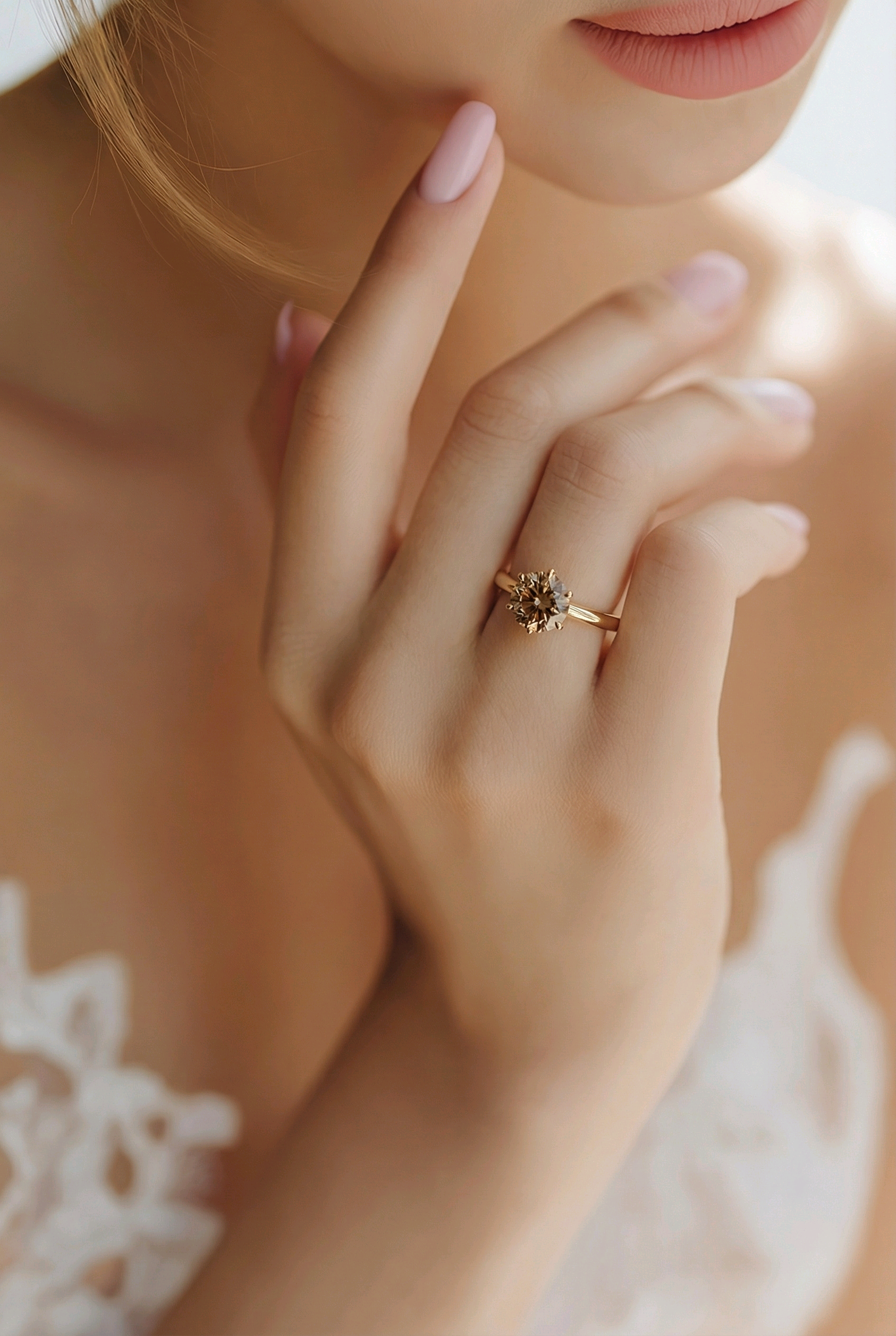 Solitaire - 6er Krappe Natural Brown (1,55 ct.)