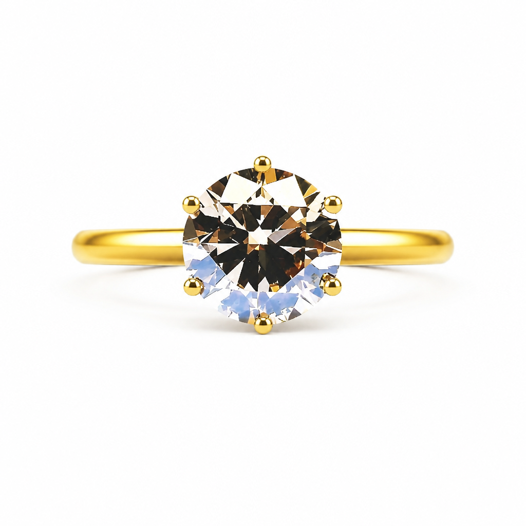 Solitaire - 6er Krappe Natural Brown (1,52 ct.)