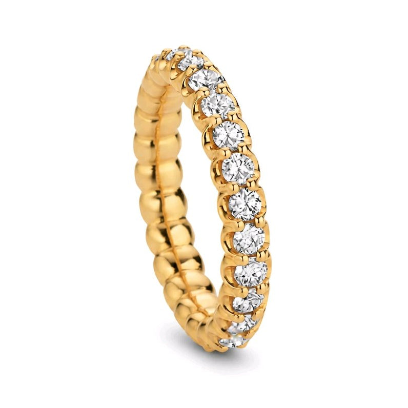 Memoirering - Boule - Gelbgold mit Diamanten (1,18 ct.)