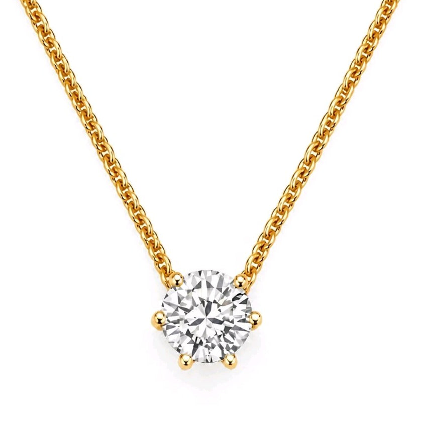 Collier - Six Prong Gold