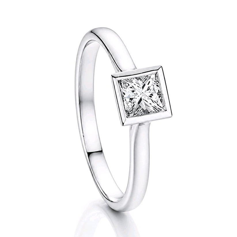 Verlobungsringe - Solitaire Princess Cut (0,50 ct.)