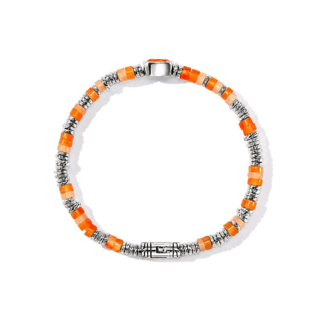 John Hardy Heishi Gem Citrin Armband – Draufsicht, vollständiger Armreif