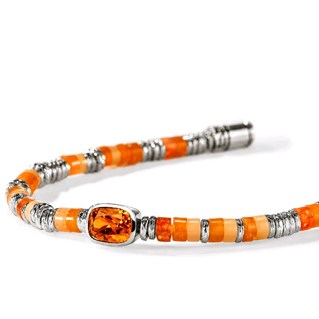 John Hardy Heishi Gem Citrin Armband – getragen am Handgelenk