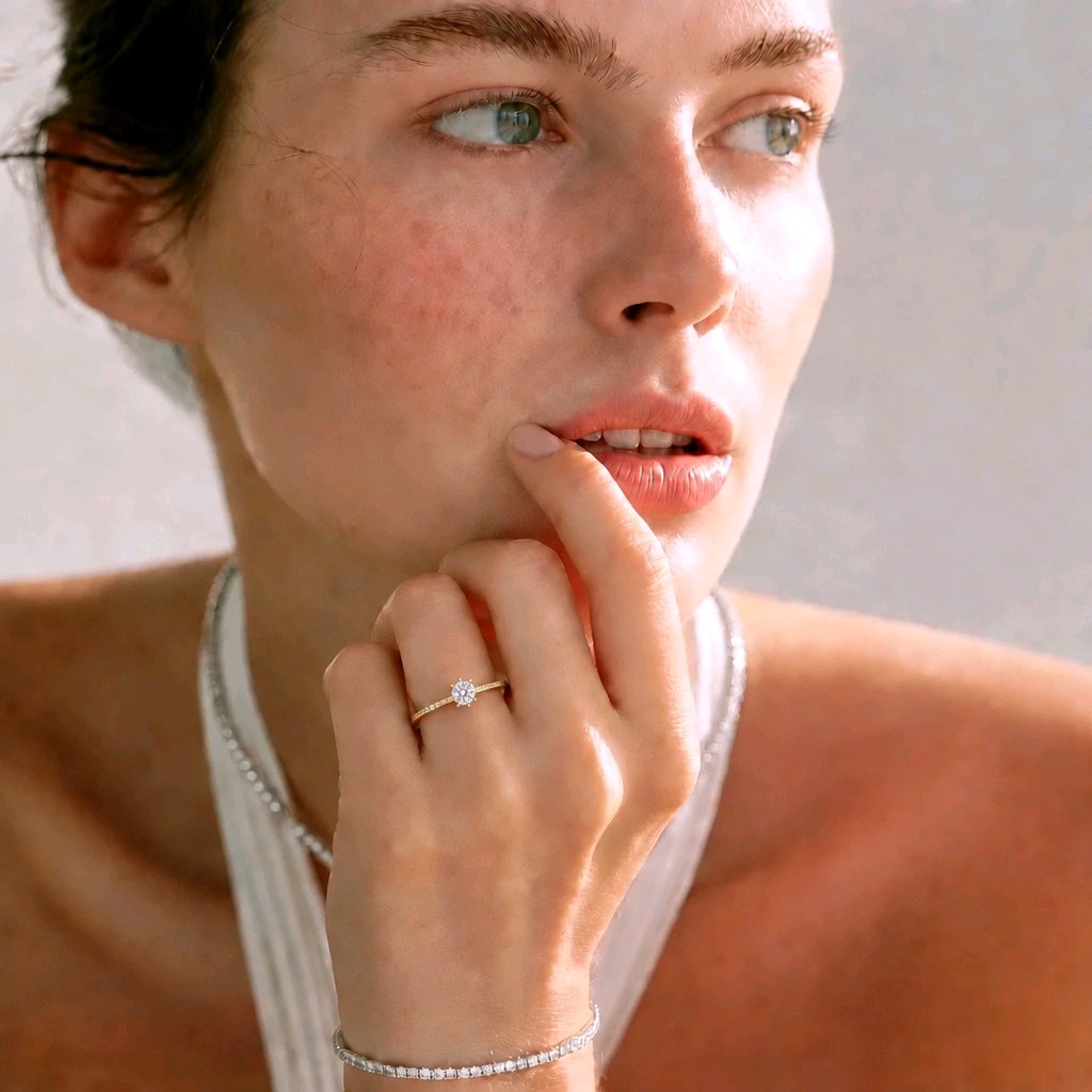 Diamantring Aurélie - Gelbgold mit natürlichen Diamanten - MARRYING München