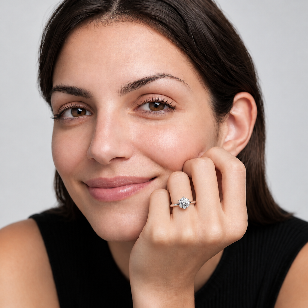 Verlobungsring Solitaire Platin 950 mit 6er-Krappenfassung (0,33–1 ct.) | MARRYING München