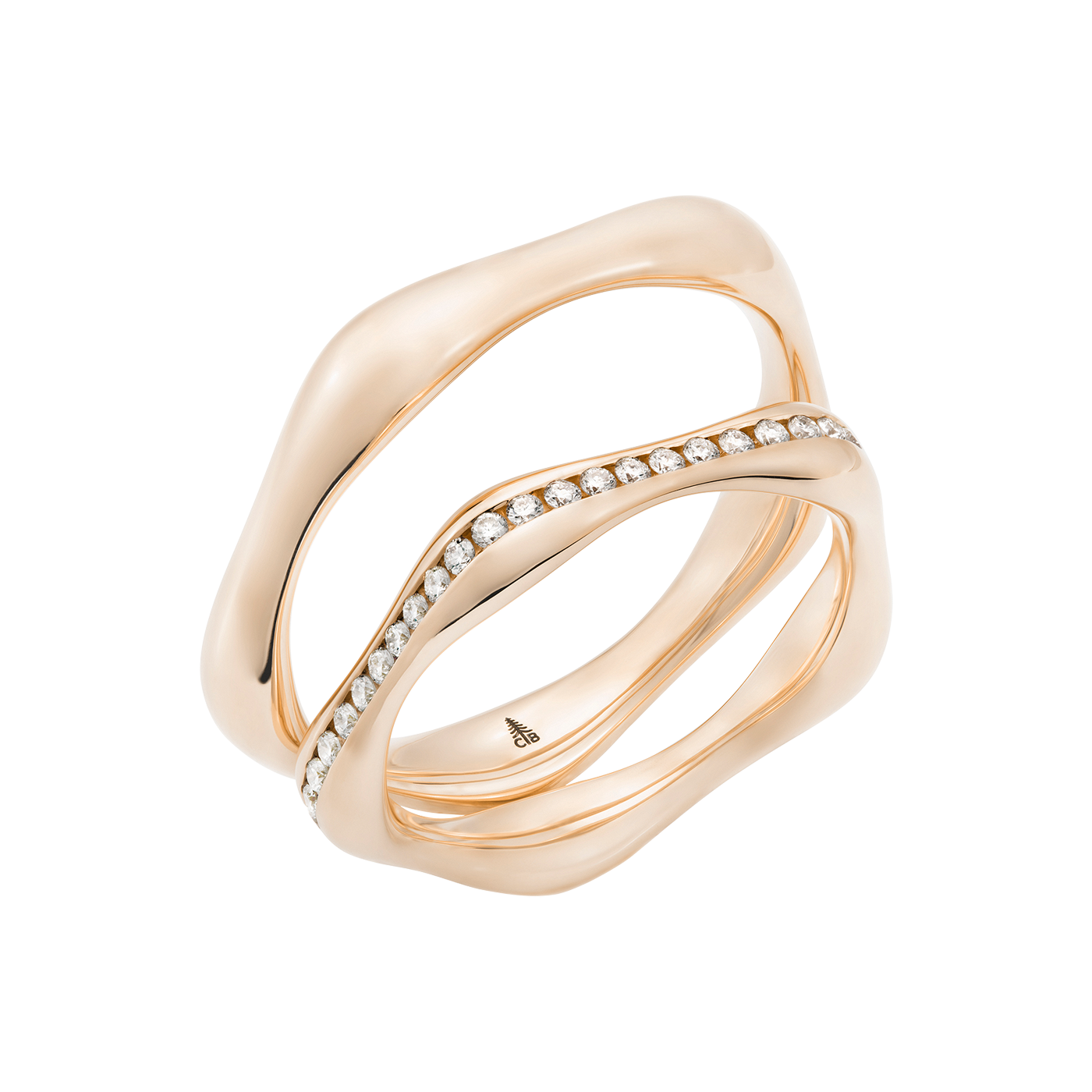 Trauringe - Roségold mit 31 Diamanten (0,21 ct.)