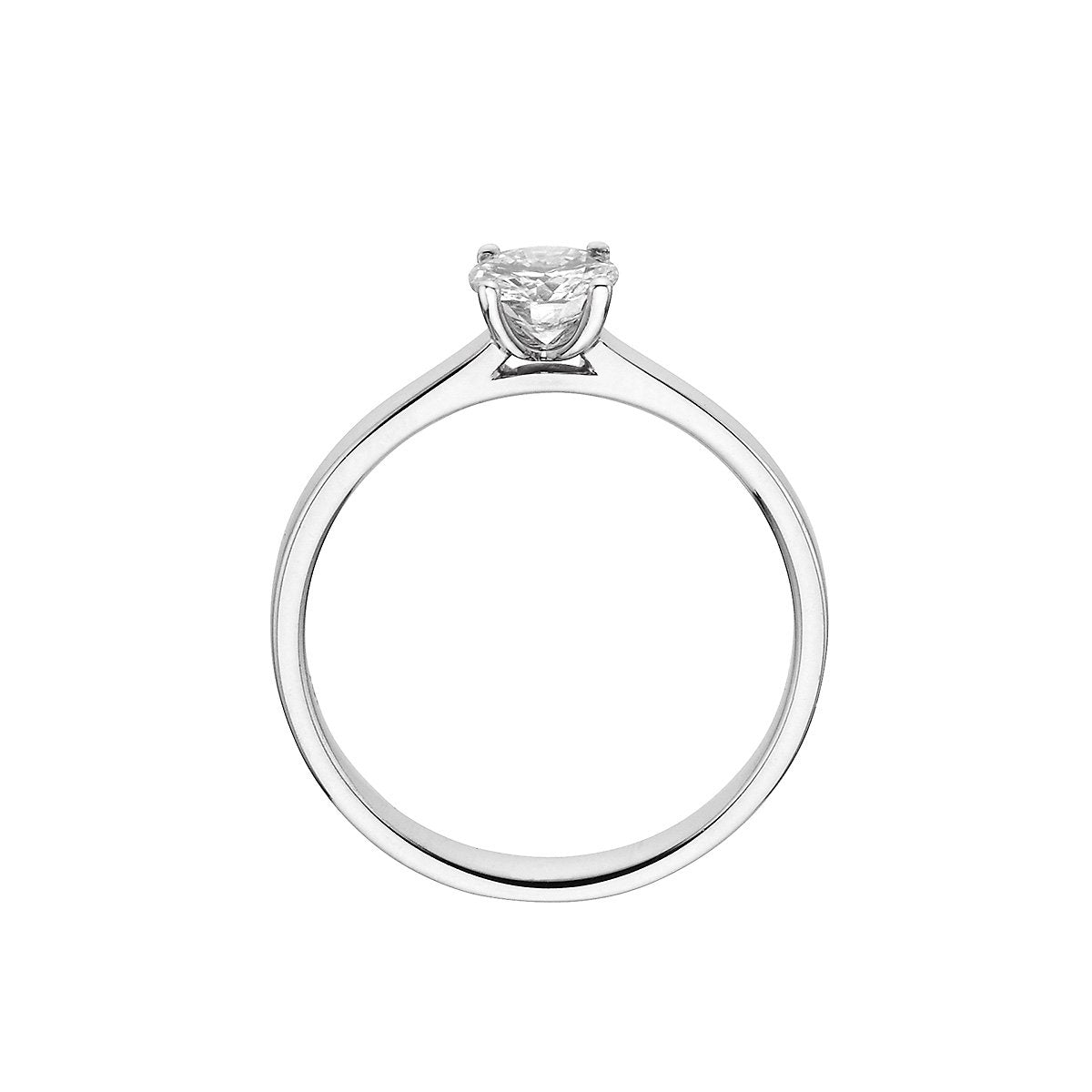 Verlobungsring - Solitaire 4er Krappe mit Diamant (0,33 ct.)