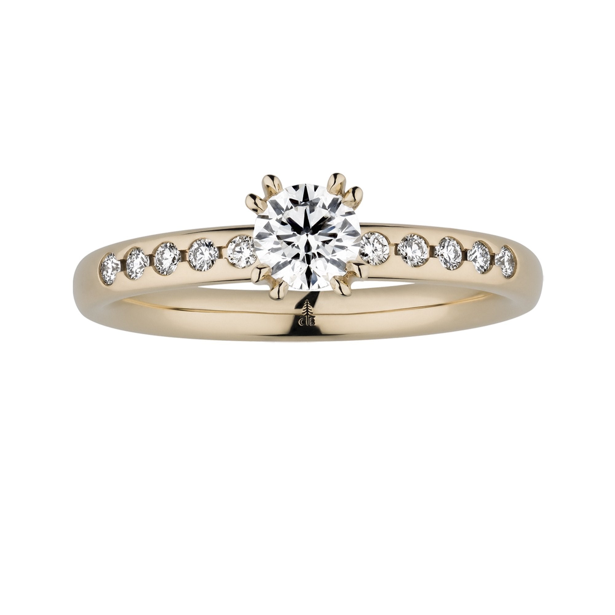 Verlobungsring - Soli-Memoire `Prong´ mit Diamanten (0,44 ct.)