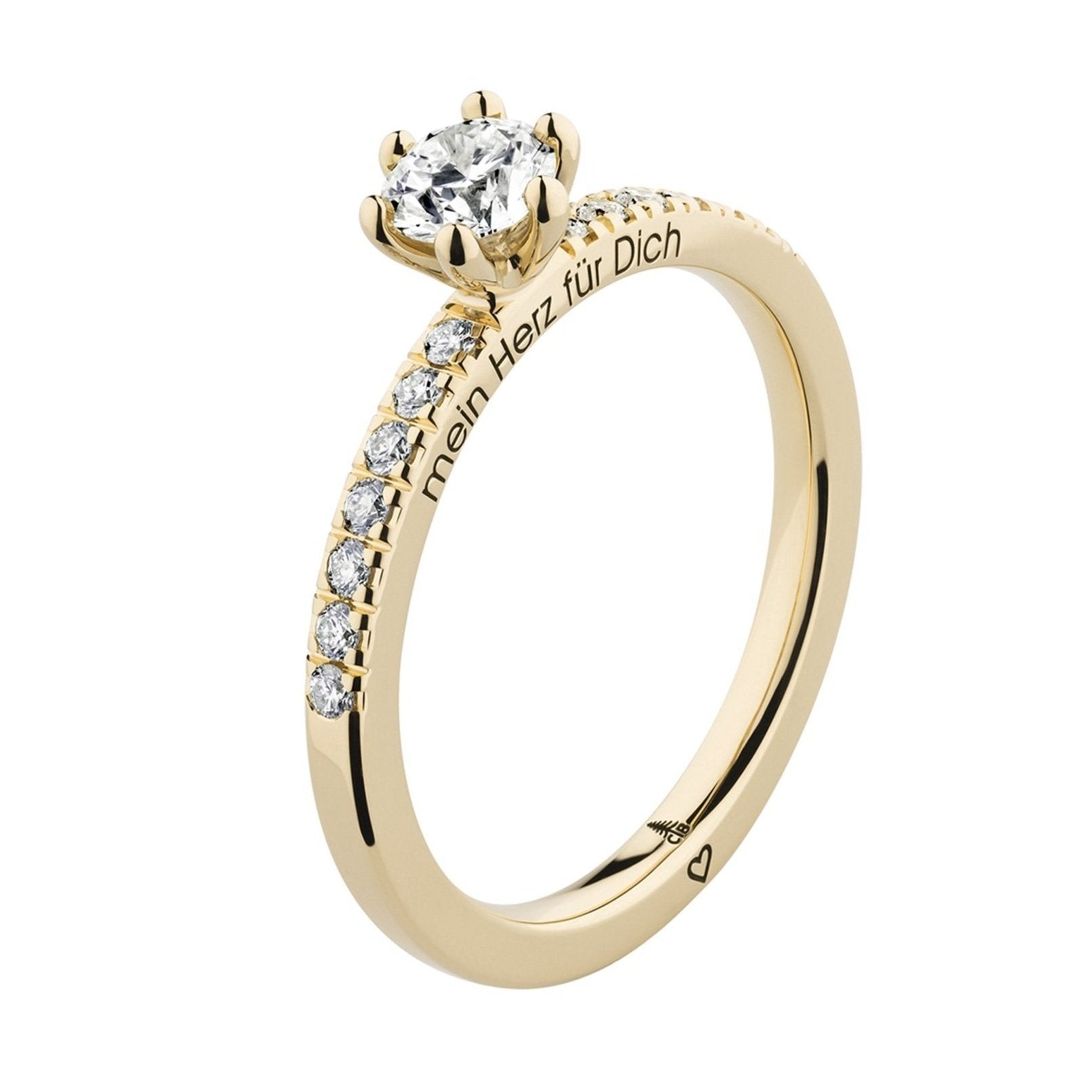 Verlobungsring - Soli-Memoire Signature mit Diamanten (0,48 ct.)