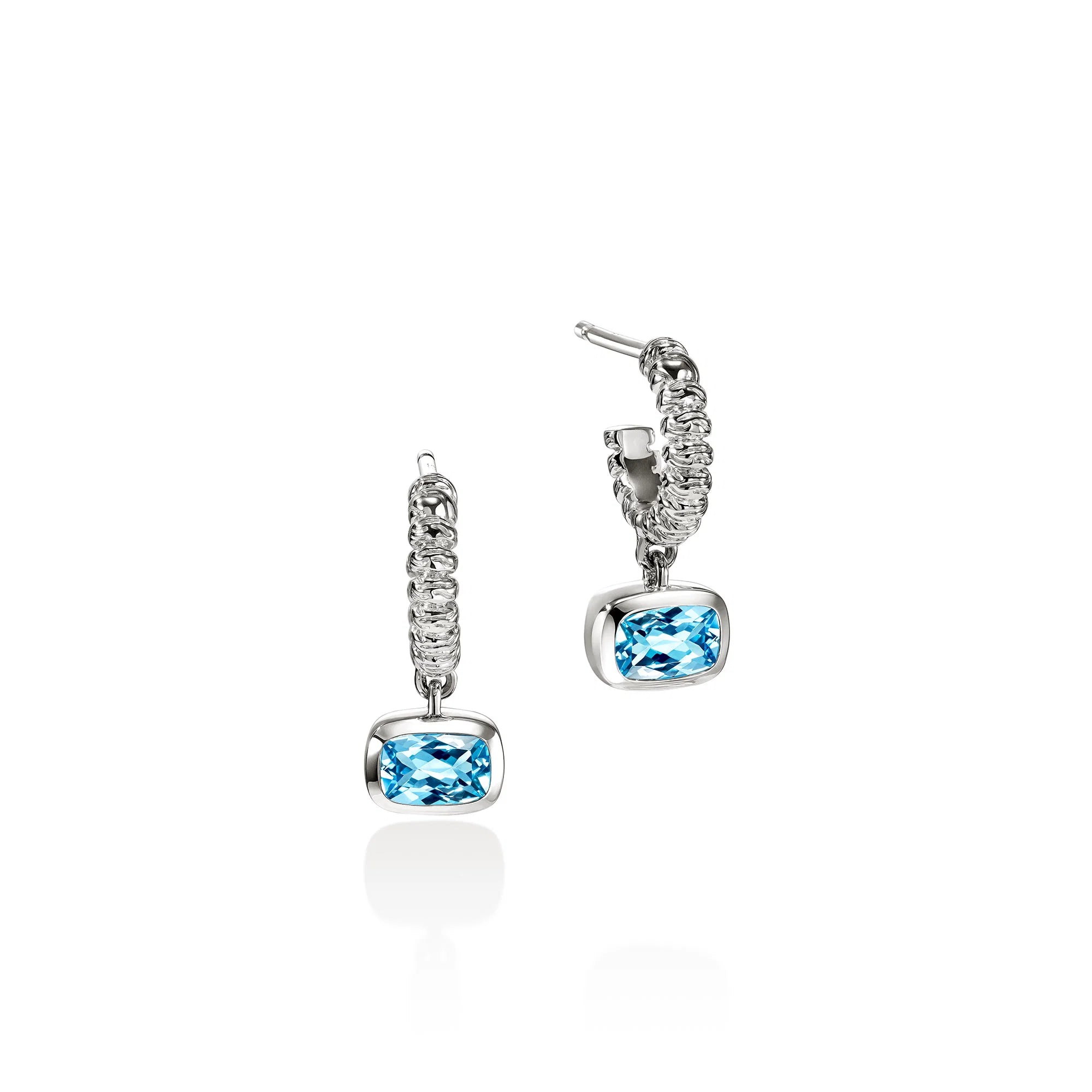 John Hardy Gem Topas Ohrringe – Frontansicht – Sterling Silber – MARRYING München