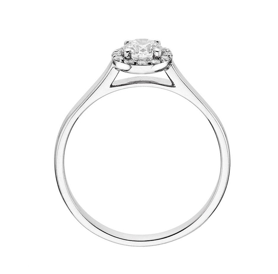 Verlobungsring - Halo mit Diamanten (0,49 ct.)