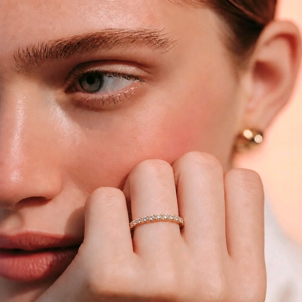 Eleganter Memoirering mit natürlichen Diamanten in Gelbgold bei Marrying München