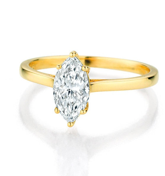 Verlobungsringe - Solitaire Navette (0,50 ct.)