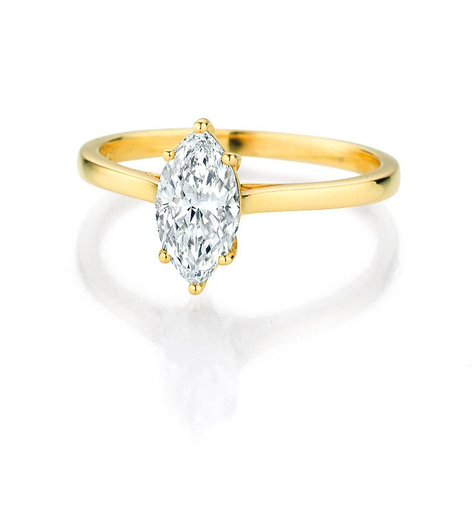Verlobungsringe - Solitaire Navette (0,50 ct.)