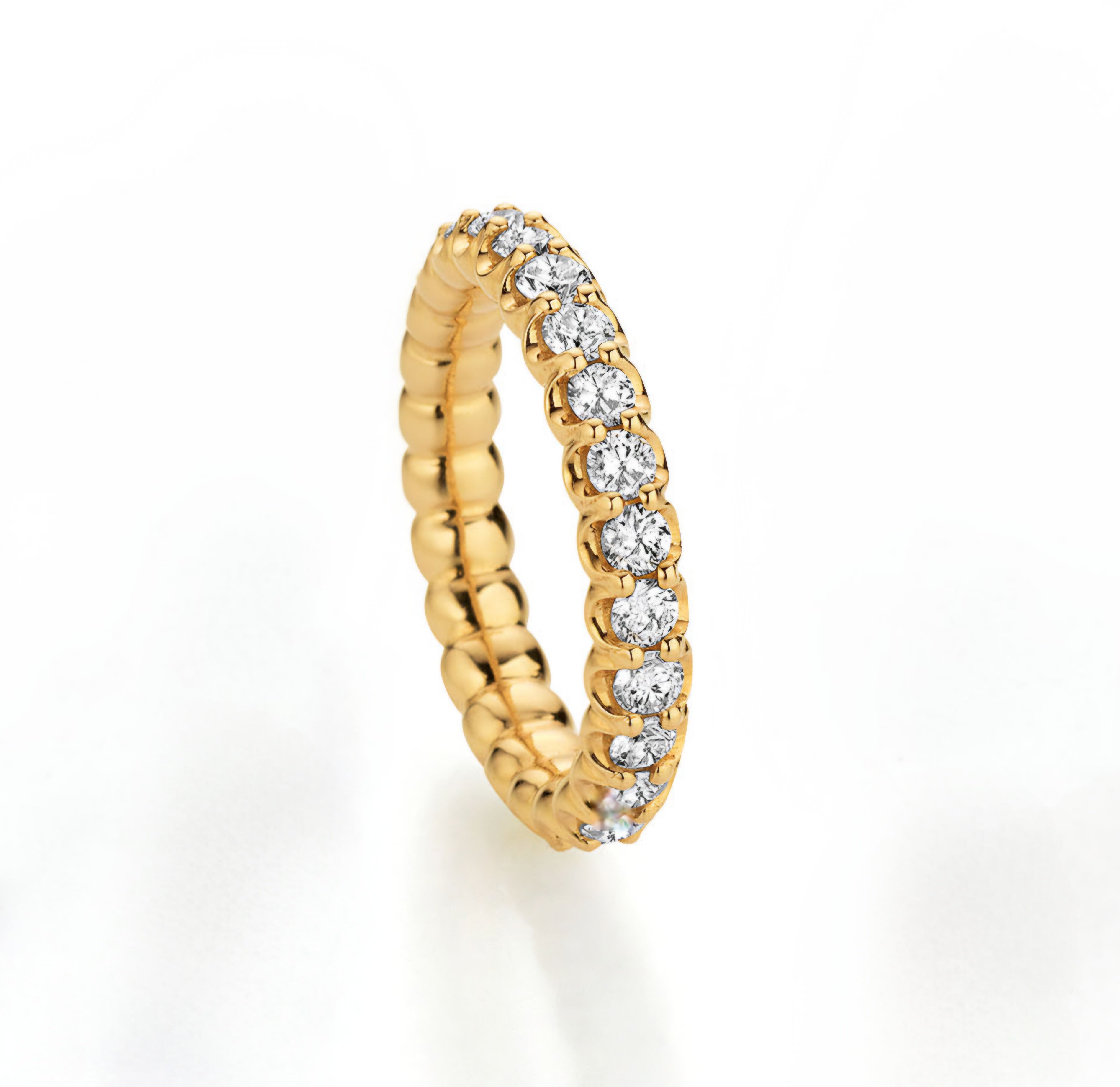 Memoirering - Gelbgold mit Diamanten (1,18 ct.)