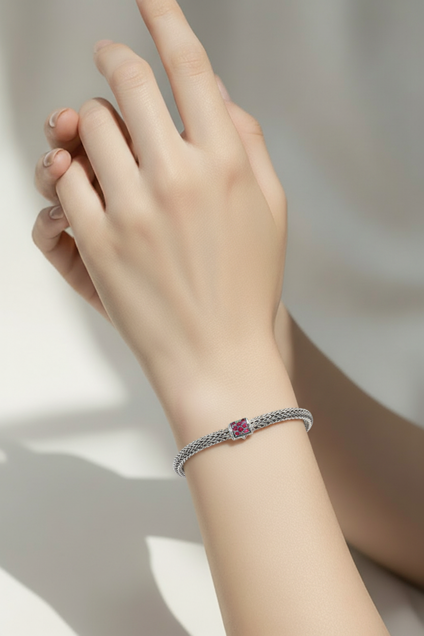 Armband - Classic Chain Red Sapphire  - John Hardy